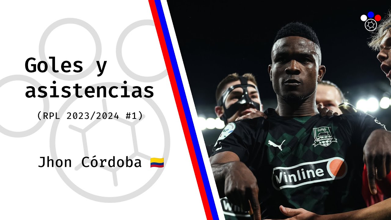 JHON CÓRDOBA 🇨🇴 Goles y Asistencias 2023 ⚽ Krasnodar | La Liga del Oso 🐻