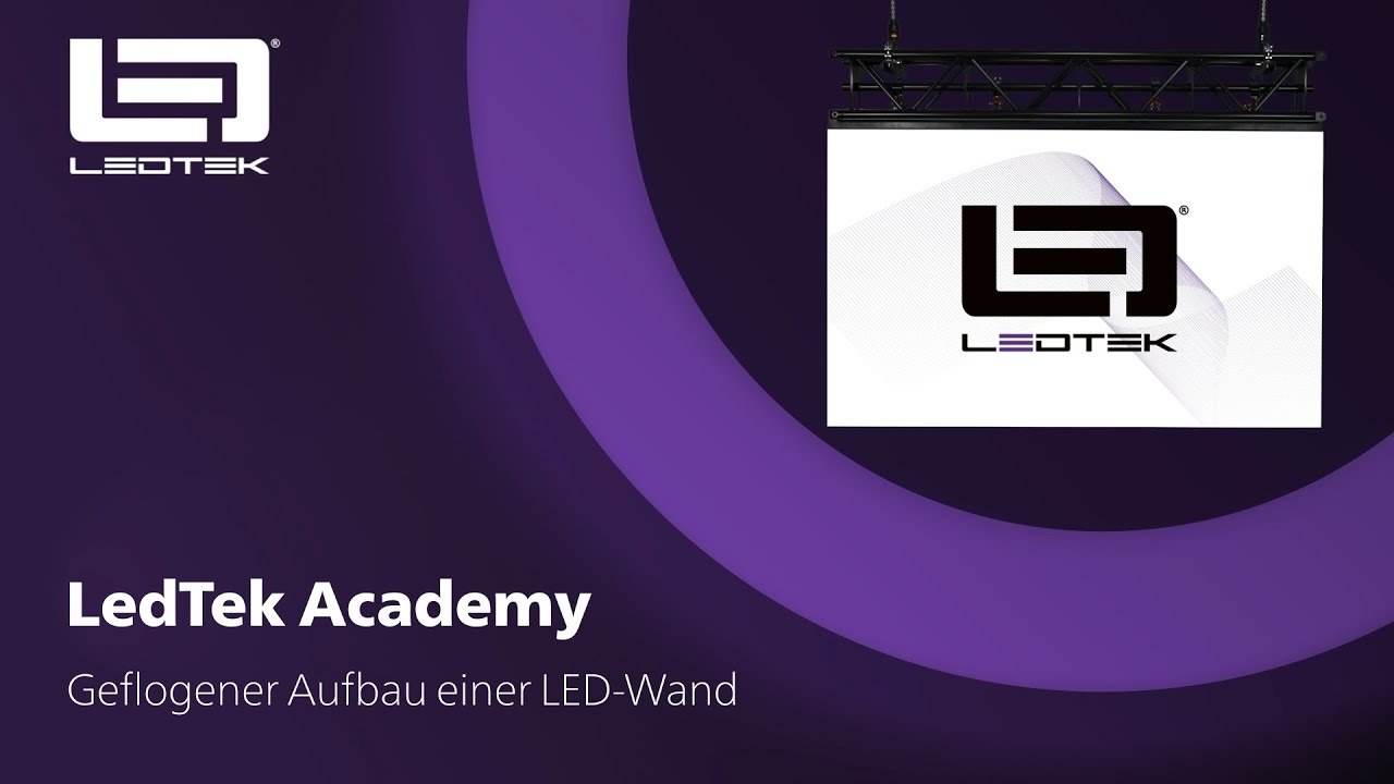 Geflogener Aufbau einer LED-Wand