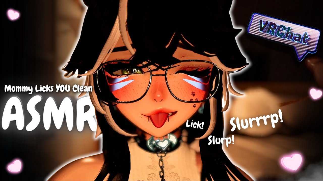 【ASMR VRChat】Mommy Cleans YOU Before Bed  ♥  Licking  ♥ Personal Attention  ♥  Mouth Sounds