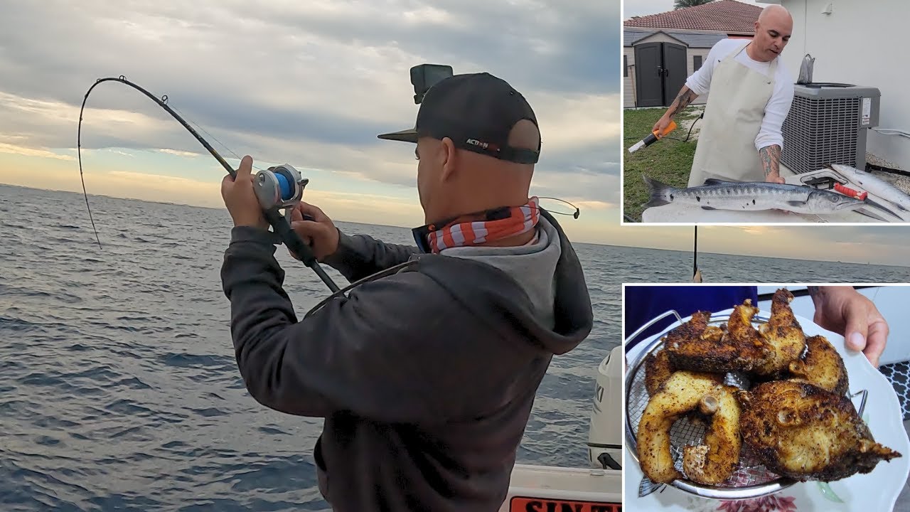 EL PODER DEL JIGGING LENTO PESCA EN ARRECIFES EN FLORIDA PESCA Y COCINA BARRACUDA!