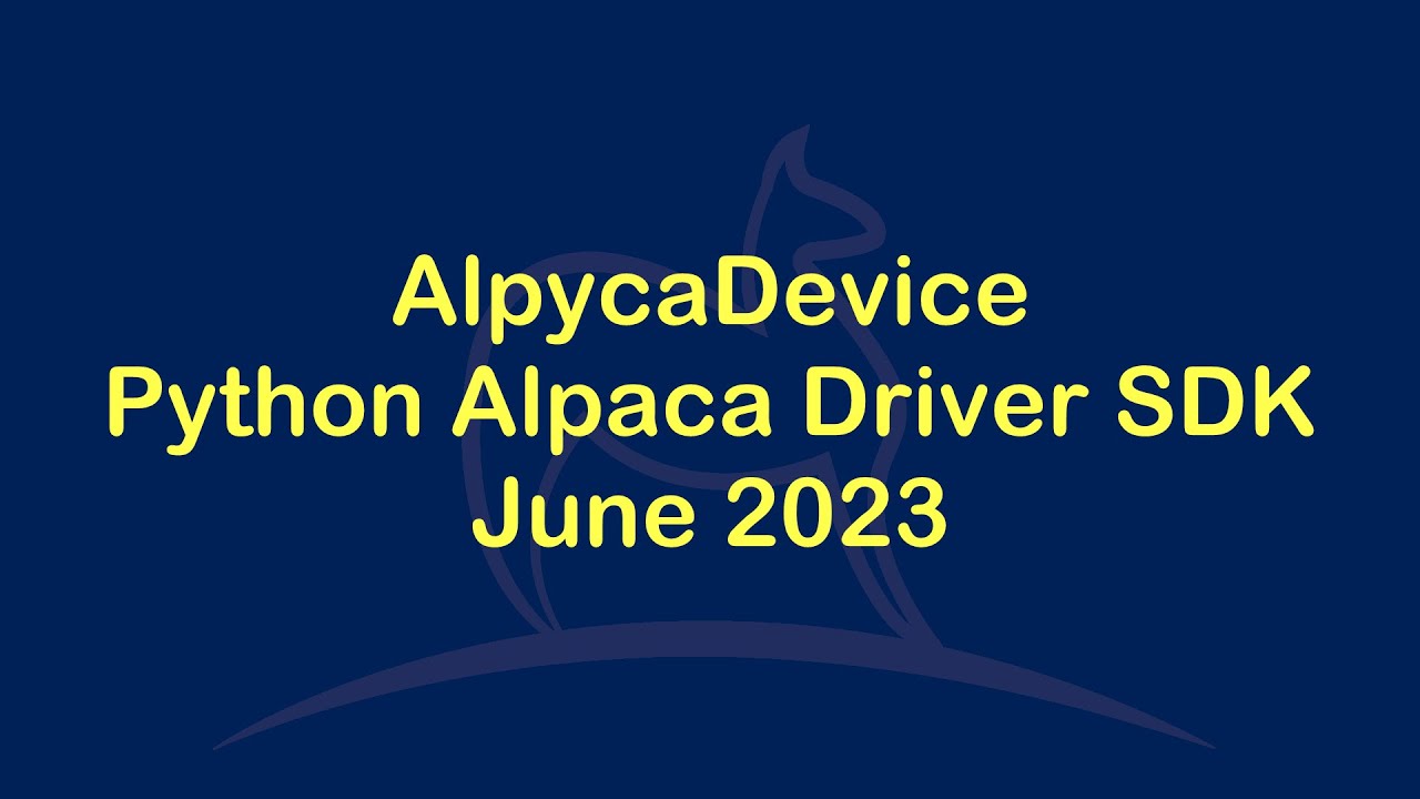 AlpycaDevice - Python Alpaca Driver SDK