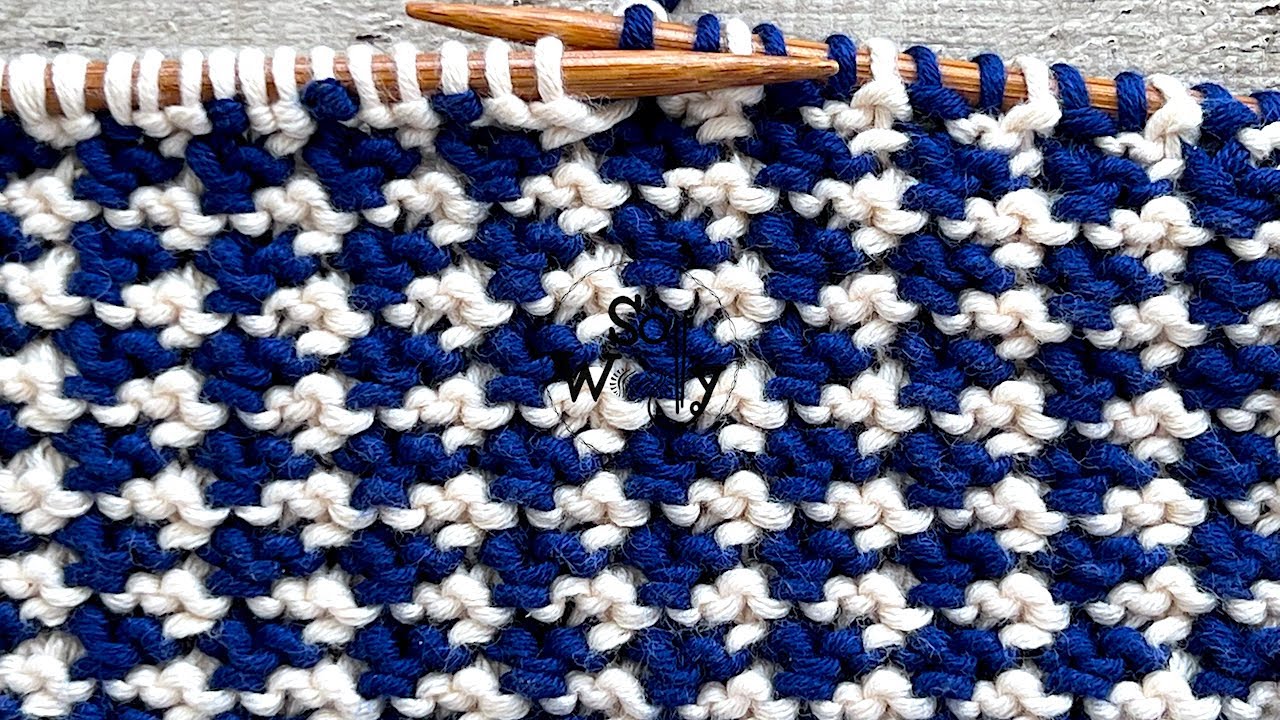 How to knit with two colors: The Tweed stitch (another super easy pattern) So Woolly