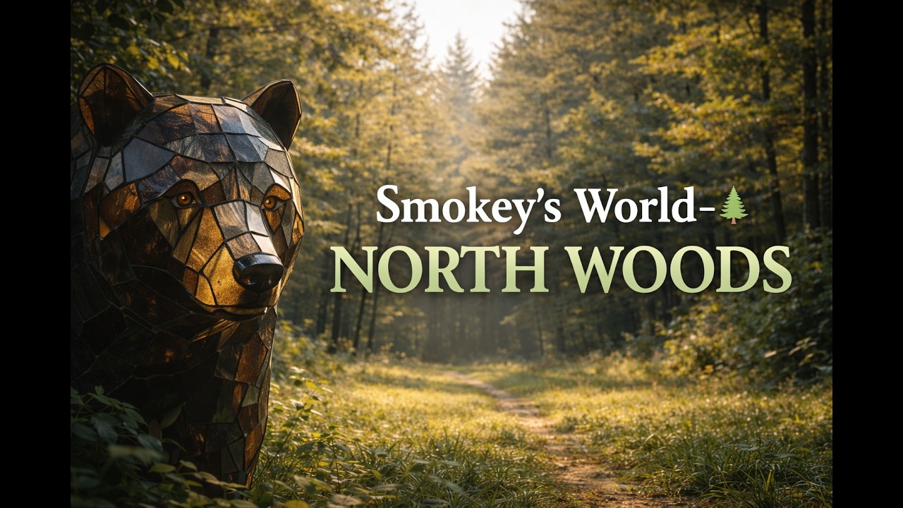 Smokey’s World – North Woods | A Quiet Maine Forest Short Film using stained glass.