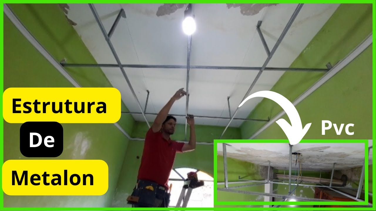 Estrutura armação de metalon paraForro pvc [passo a passo]
