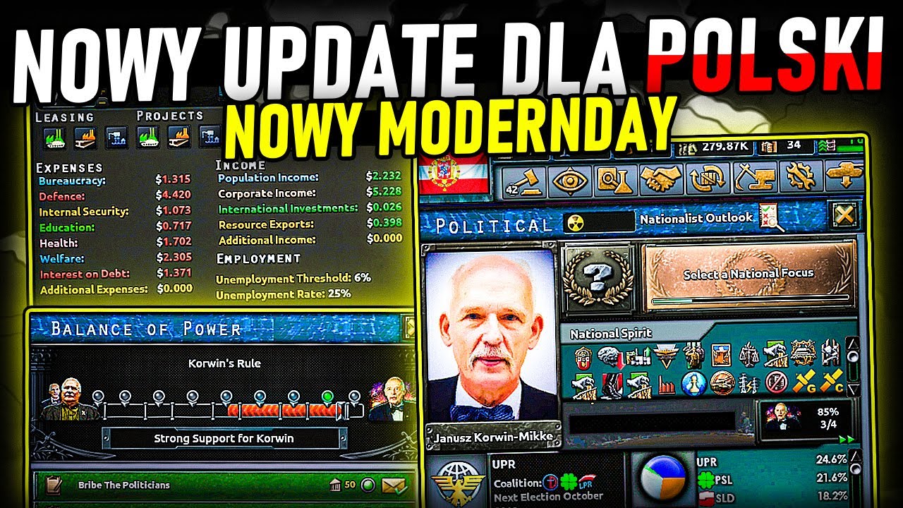 NOWE DRZEWKO POLSKI W NOWYM MODERNDAY JEST FANTASTYCZNE - HEARTS OF IRON 4