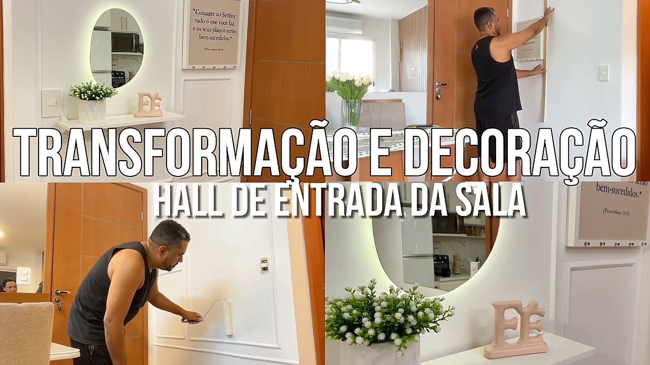 TRANSFORMEI A ENTRADA DA SALA COM A SHOPEE *FIZ BOISERIE*