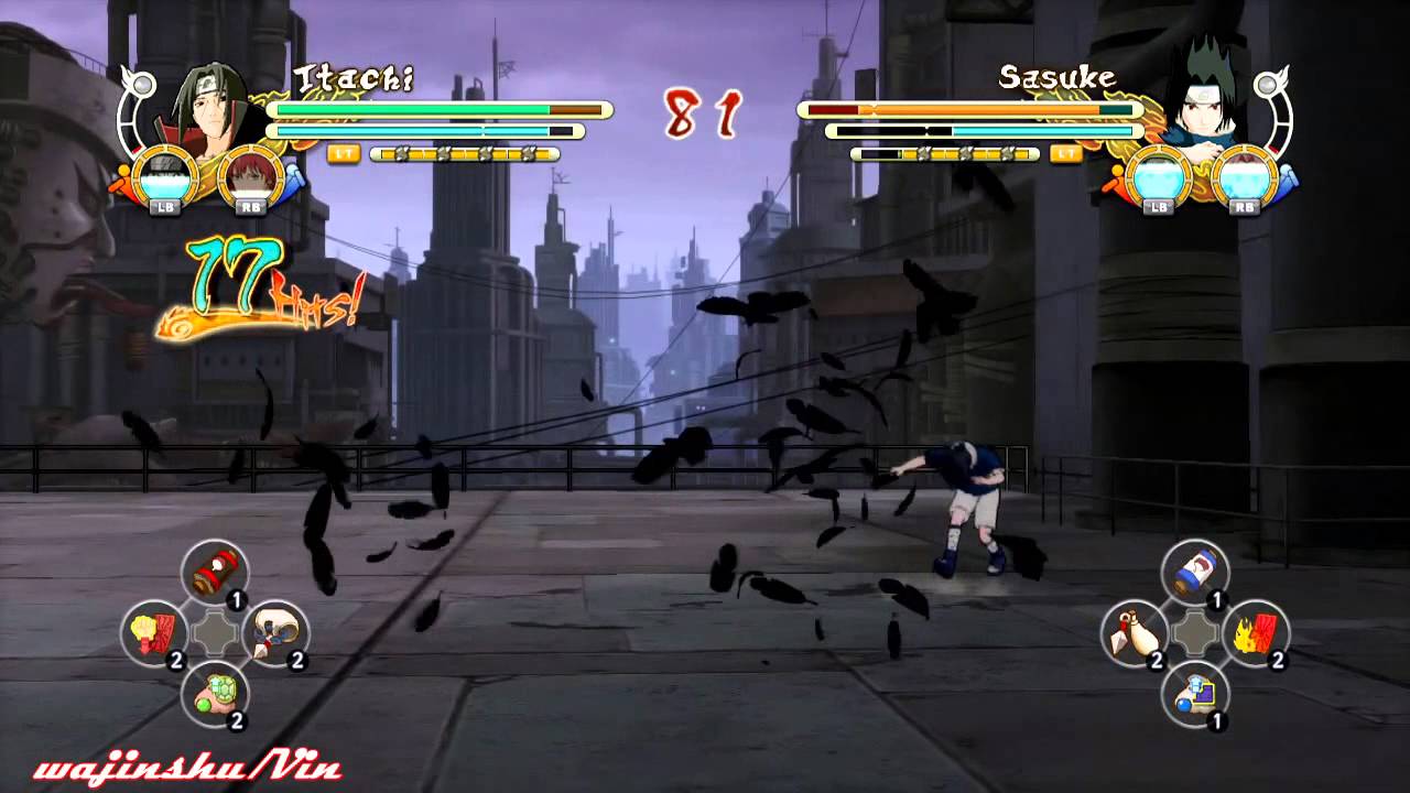 Naruto Ultimate Ninja Storm 3 Itachi vs Pre-time skip Sasuke Gameplay