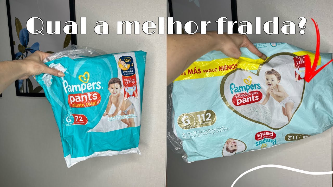 COMPARAÇÃO DAS FRALDAS PAMPERS PANTS (Ajuste total x Premium Care) |Ana Paula de Costa
