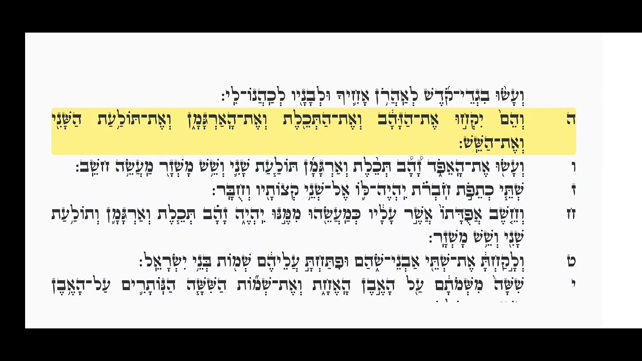 פרשת תצוה תשפו עליית כהן נוסח כורדים