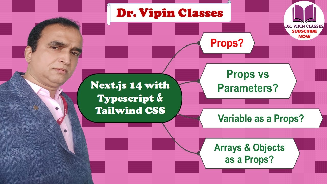 Pass Props to Component Next.js Typescript | Next.js 14 Tutorial -4 | Dr Vipin Classes