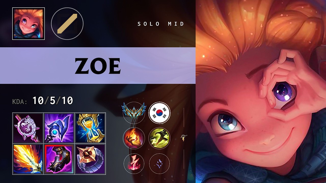 Zoe Mid vs Pantheon - KR Challenger Patch 26.12
