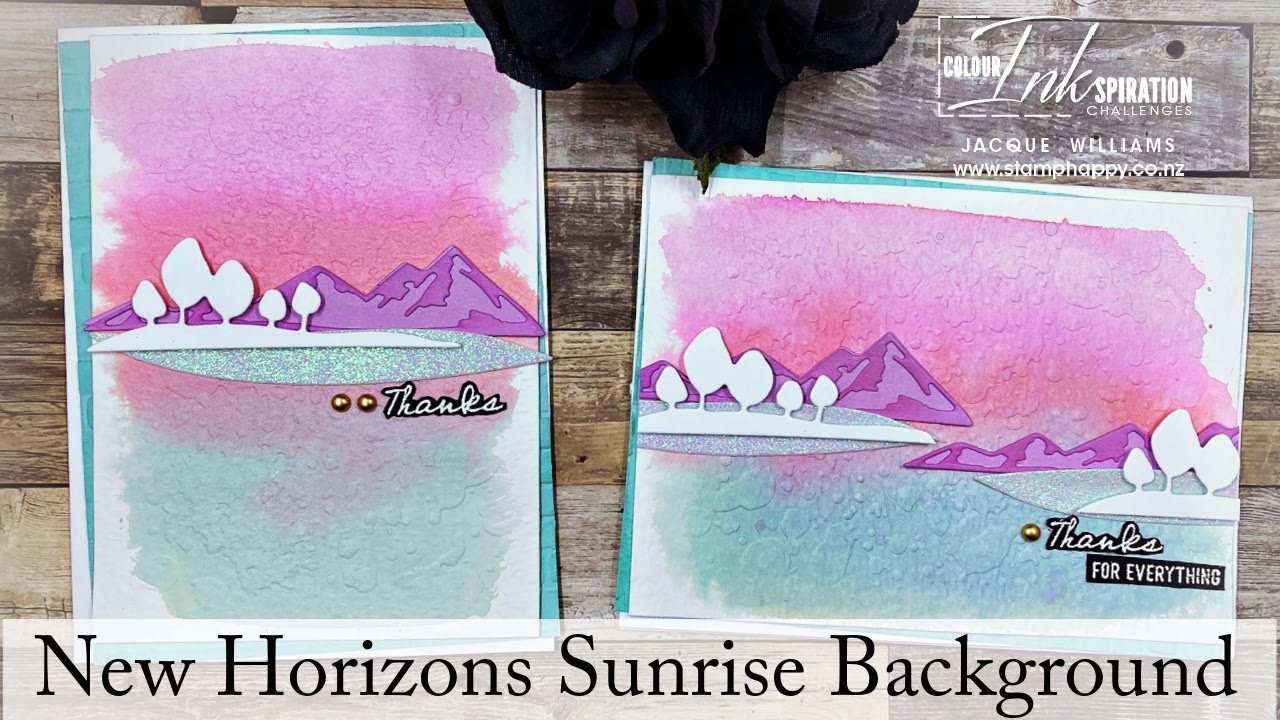 Gorgeous On the Horizon Bundle!  Quick Partial Embossed Background Idea!