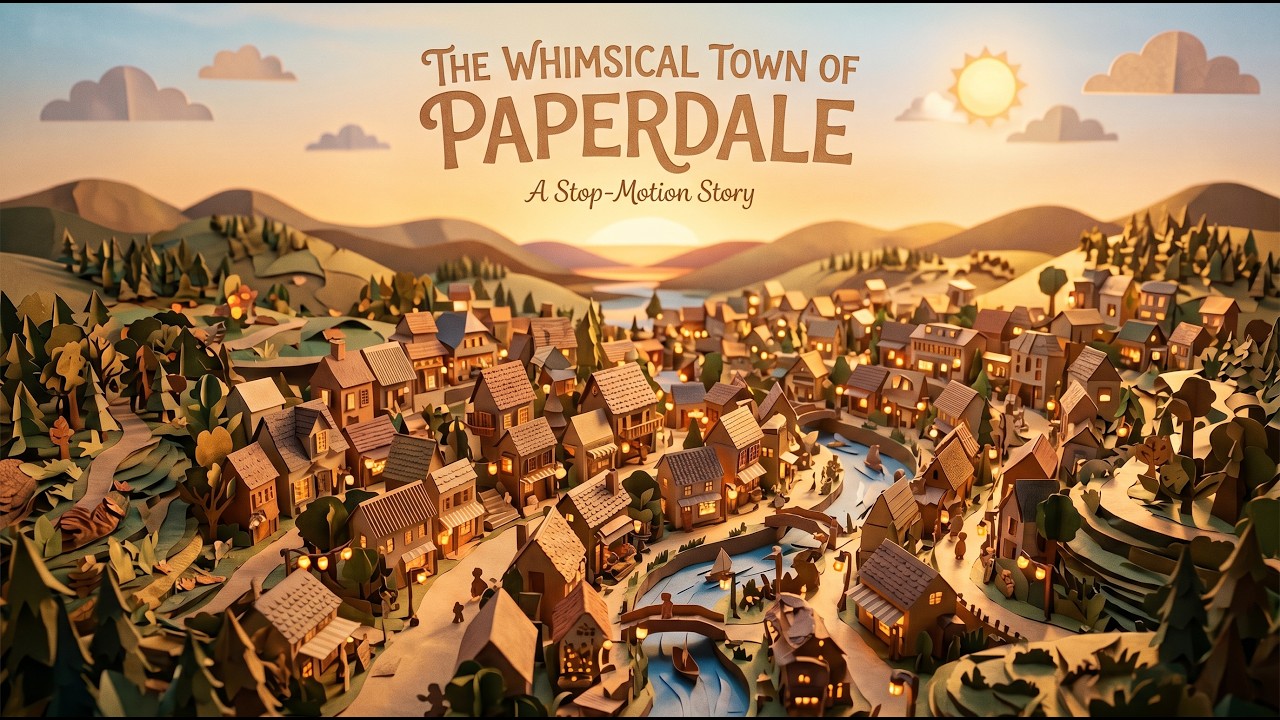 Surreal AI Film &bull; A Very Peculiar Town | The Paper Town #PaperTown #averyunusualtown #surrealai