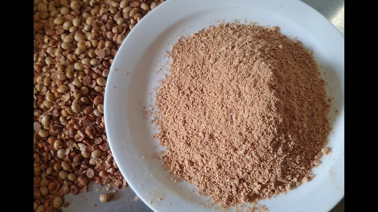 Fry soya beans to make powder, roasted soya bean powder