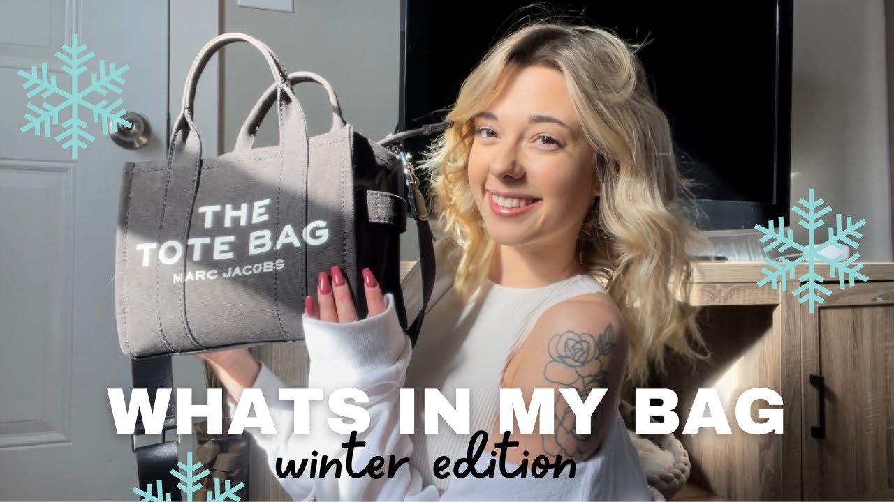 WHATS IN MY BAG FOR WINTER: MARC JACOBS THE MINI TOTE BAG handbag essentials *whats in my purse*