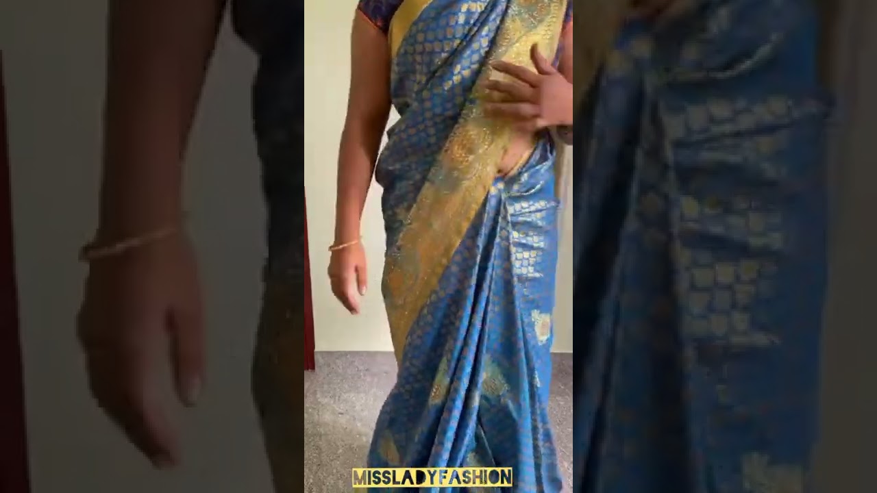 How to wear Banaras Pattu saree with simple method | MissLadyFashion  | Beginners |