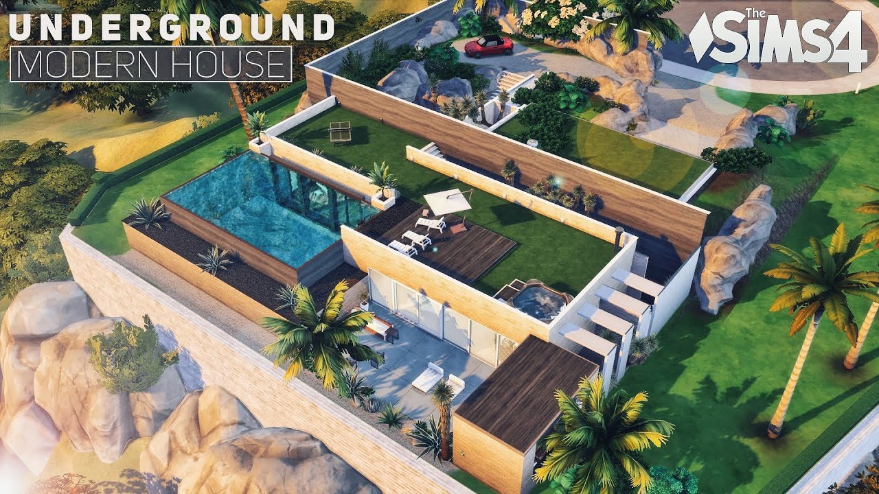 Underground MODERN House | No CC | Del Sol Valley | the Sims 4 Stop Motion