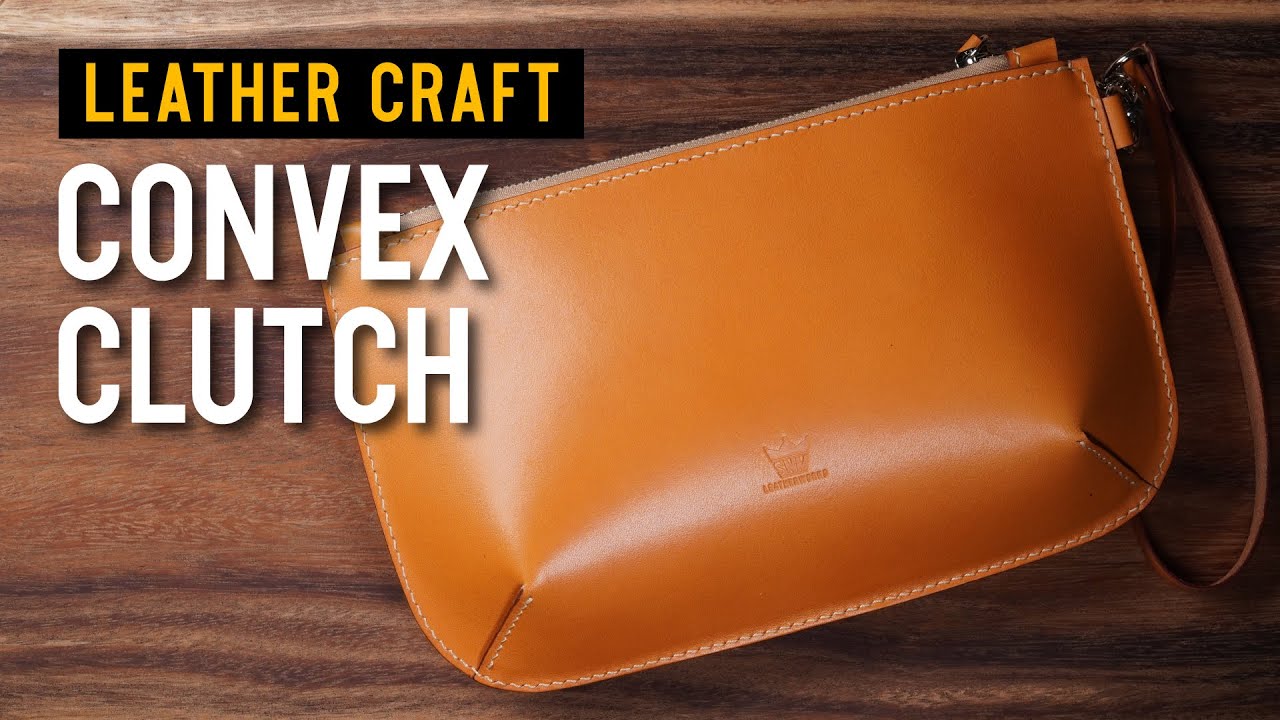 [가죽공예]볼록 클러치백 만들기 : [leather craft]making a convex clutch bag
