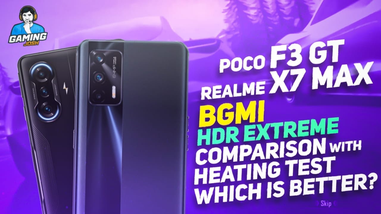 POCO F3 GT vs Realme X7 Max BGMI Comparison | HDR Extreme, Heating, Thermal Throttling