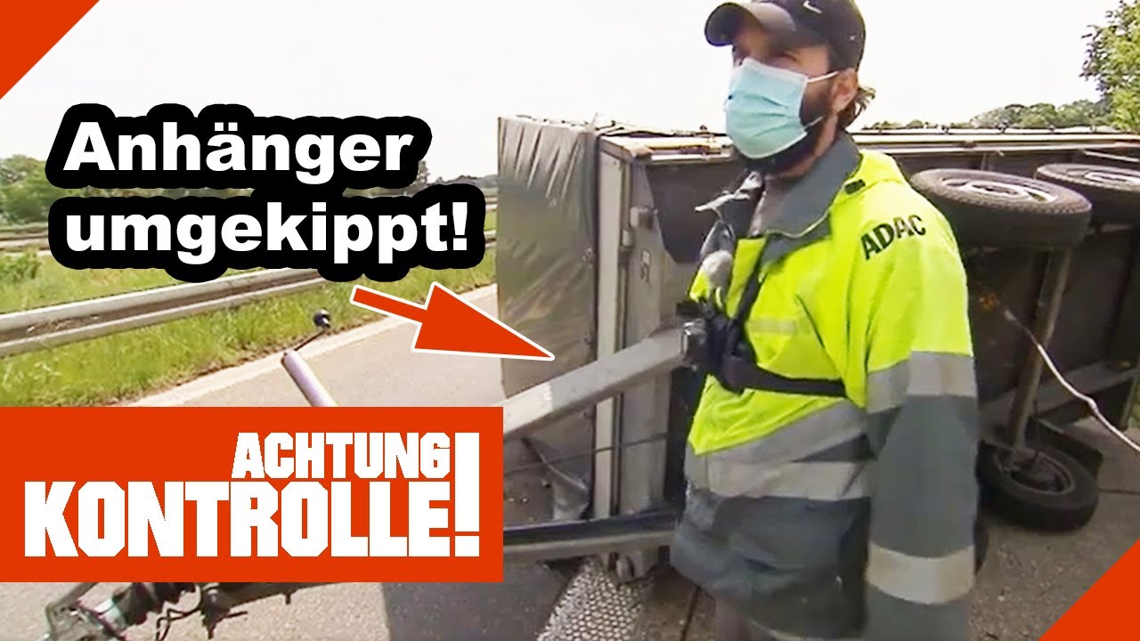 PKW Anhänger ÜBERSCHLAGEN! Zu schnell in der Kurve? |1/2| Kabel Eins | Achtung Kontrolle