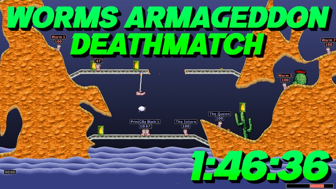 Worms Armageddon - Deathmatch Speedrun in 1:46:36