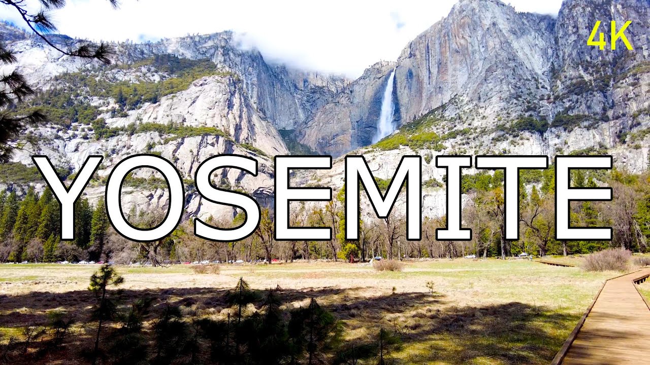 Yosemite 2022 Spring - Walking To Lower Yosemite Fall, Cook's Meadow Loop [4K 60fps]
