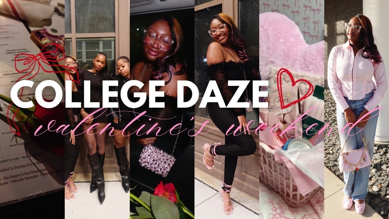 COLLEGE DAZE: my valentine's weekend 💌 | spoiling my friends, recieving gifts, group dinner + more