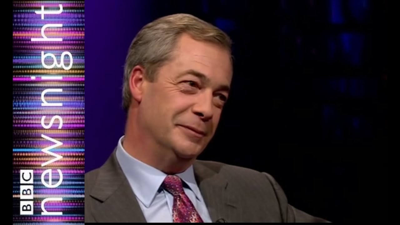 Nigel Farage says tolerate both sides of the homosexuality debate - Newsnight