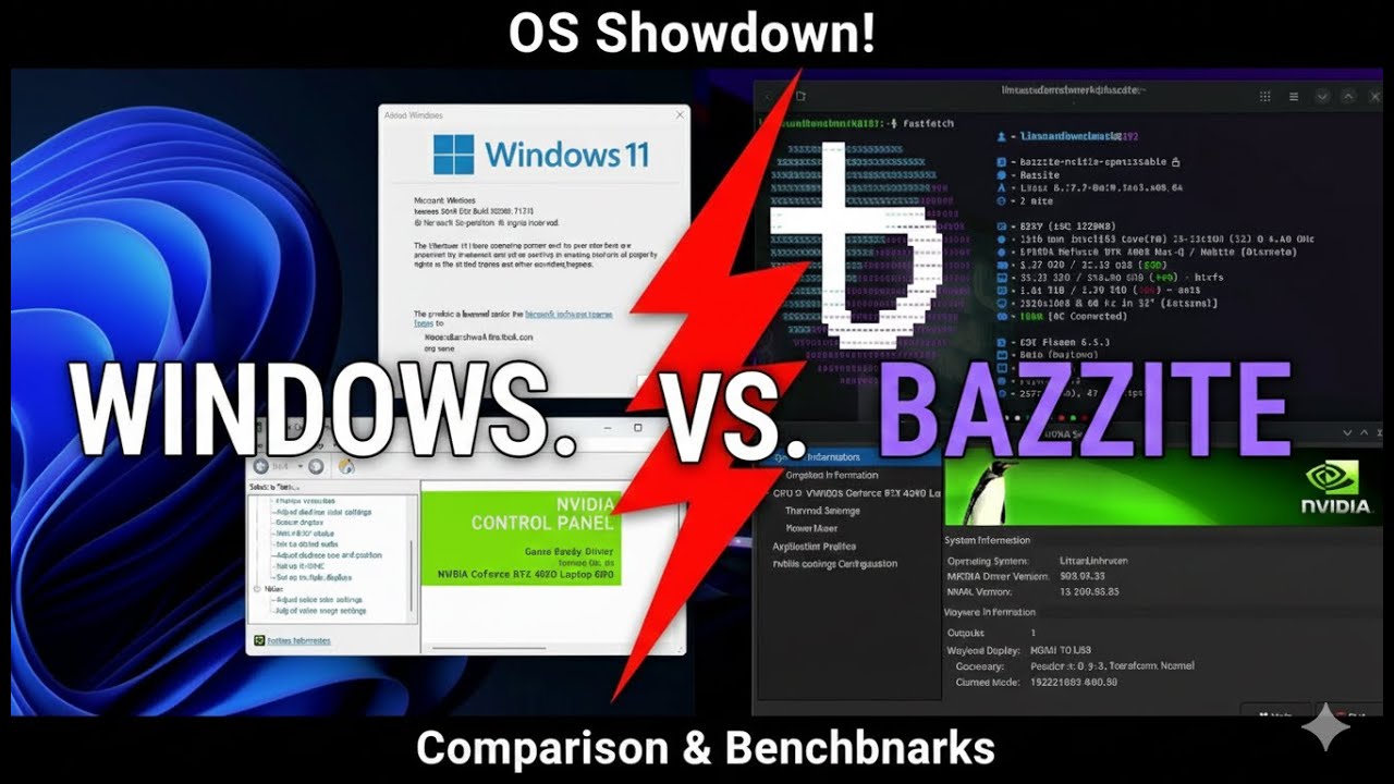 Windows 11 vs Bazzite : Gaming FPS Benchmark & Performance Test
