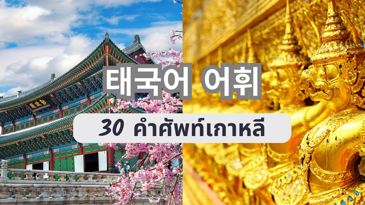 태국어를 배우다 | เรียนภาษาเกาหลี | 30 Most Common Words in Thai and Korean