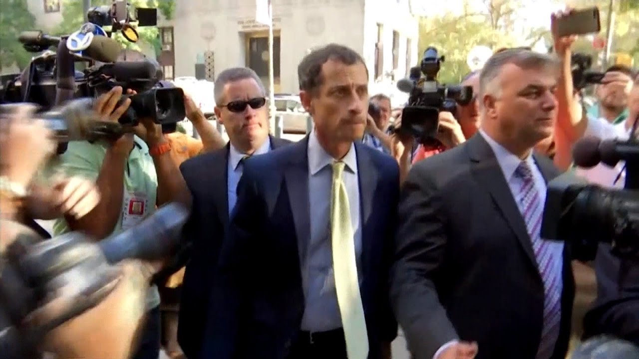 Former Congressman Anthony Weiner Cries as He's Sentenced to Federal Prison