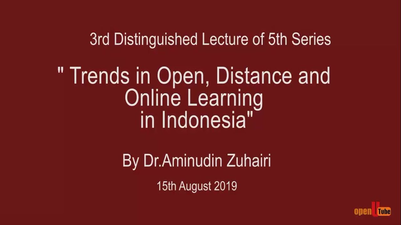 Trends in Open, Distance and Online Learning in Indonesia