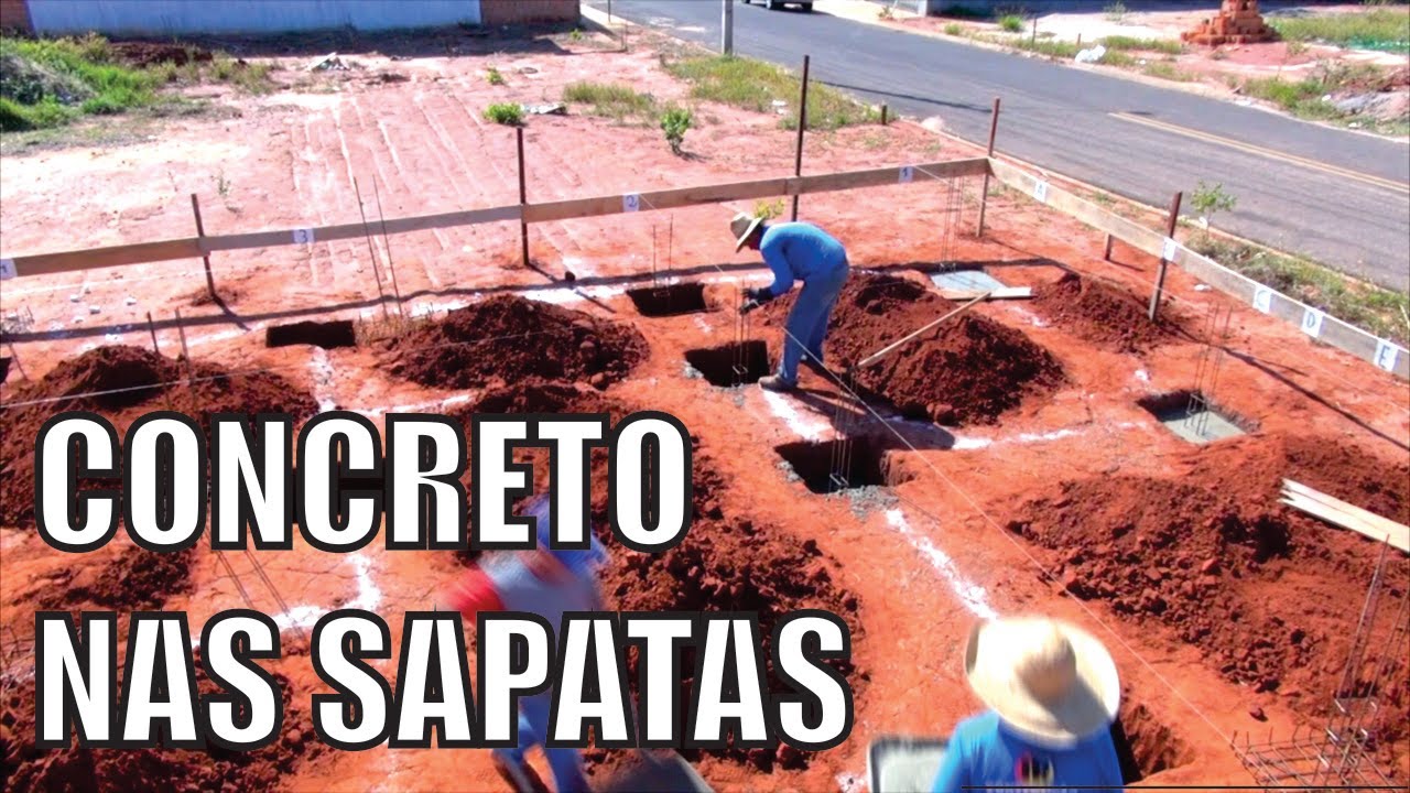 CONSTRUÇÃO CIVIL! CONCRETANDO AS SAPATAS, MINHA CASA PARTE 10