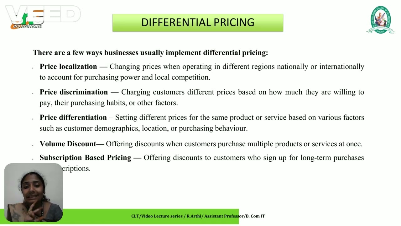 DIFFERENTIAL PRICING | MANAGERIAL ECONOMICS | SNSINSTITUTIONS