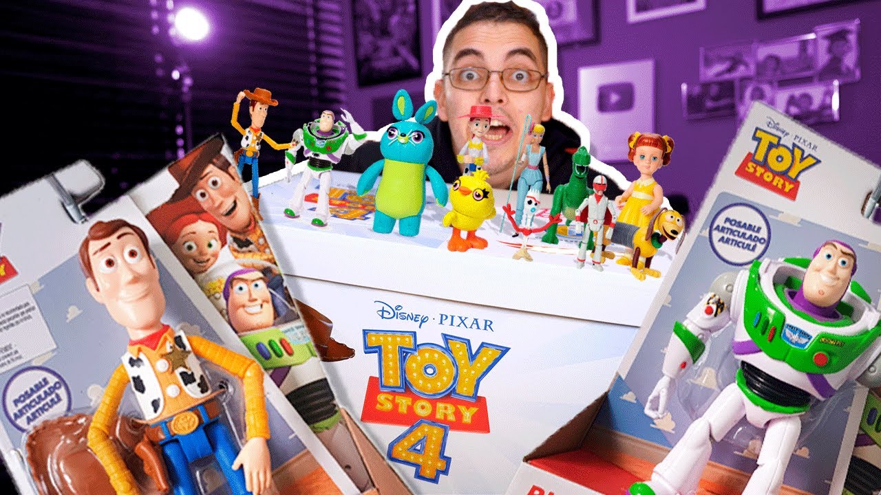 Abri TODOS OS BRINQUEDOS DE TOY STORY 4 da Mattel !