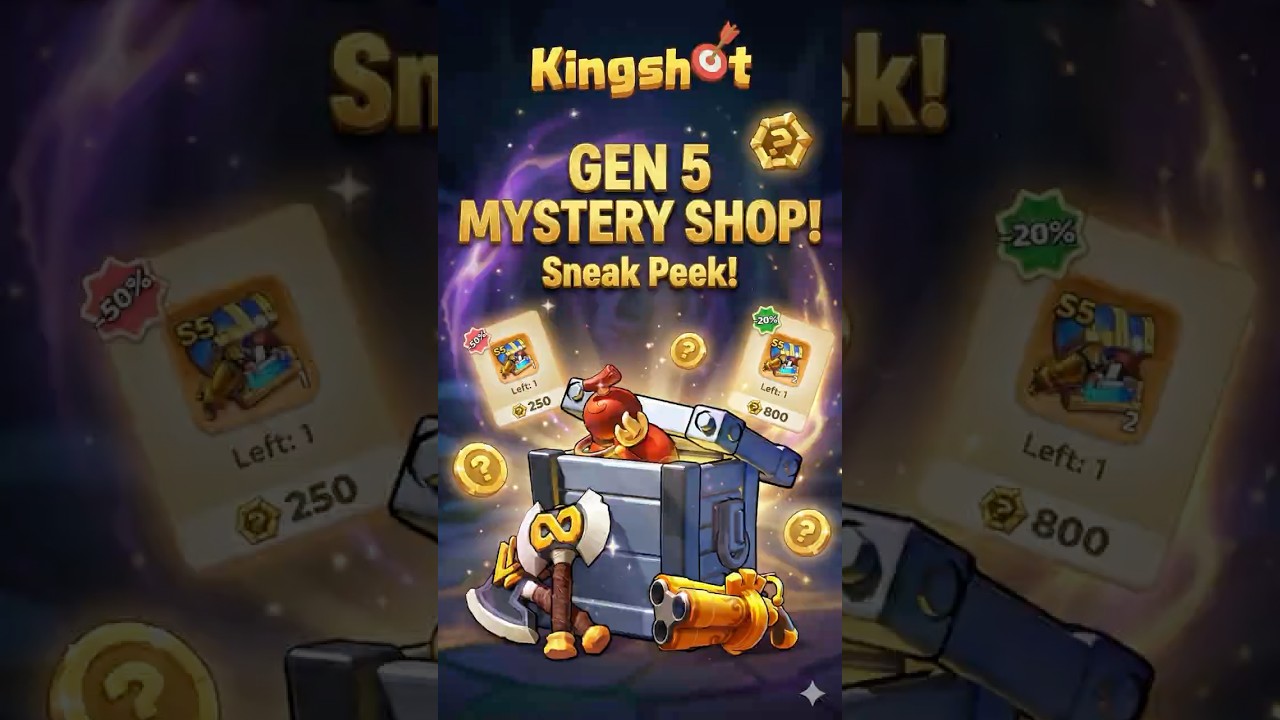 Gen 5 Mystery Shop Sneak Peek 👀 🪙❗Abusing The Mystery Shop's Discount! #kingshotgames #gaming