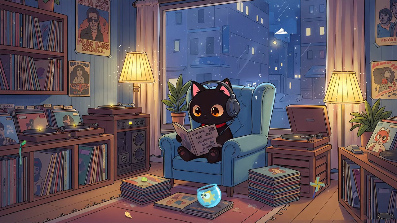 Late Night Vibe with Milo Cat 🌙 Aesthetic Lofi Relax 🐈 for Focus, Work & Calm Ambiance