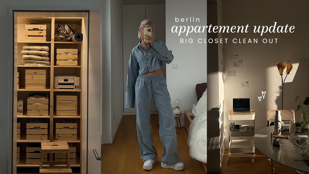 berlin apartment updates / closet cleanout, deep clean & organisation