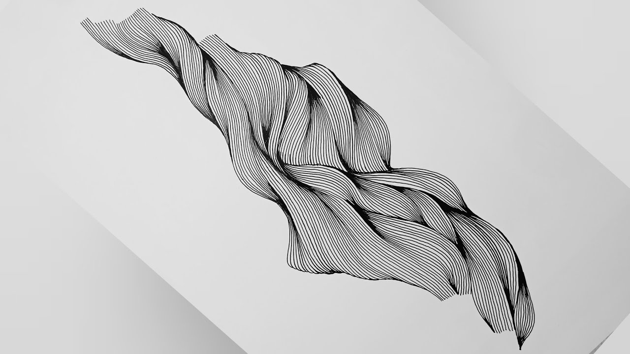 ABSTRACT LINEAR ARTWORK SWIRLY Lines