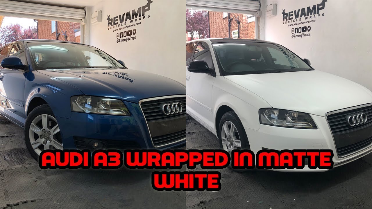 Audi A3 gets wrapped in MATTE WHITE!