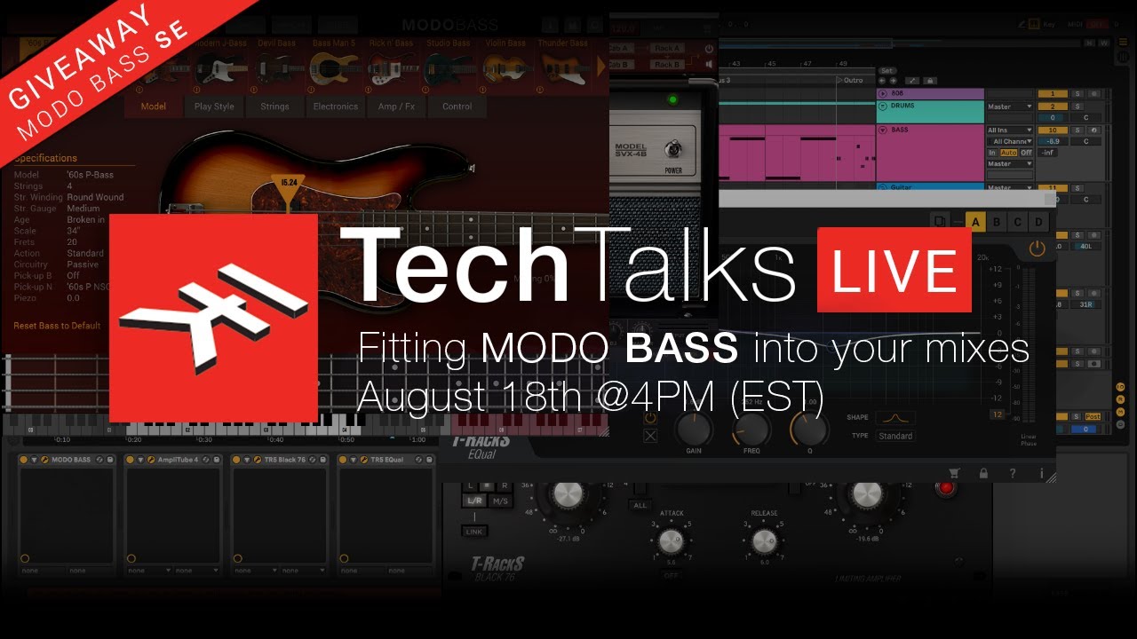 IK Tech Talks Live August 18th @ 4PM (EST) -  Fitting MODO BASS into your Mixes