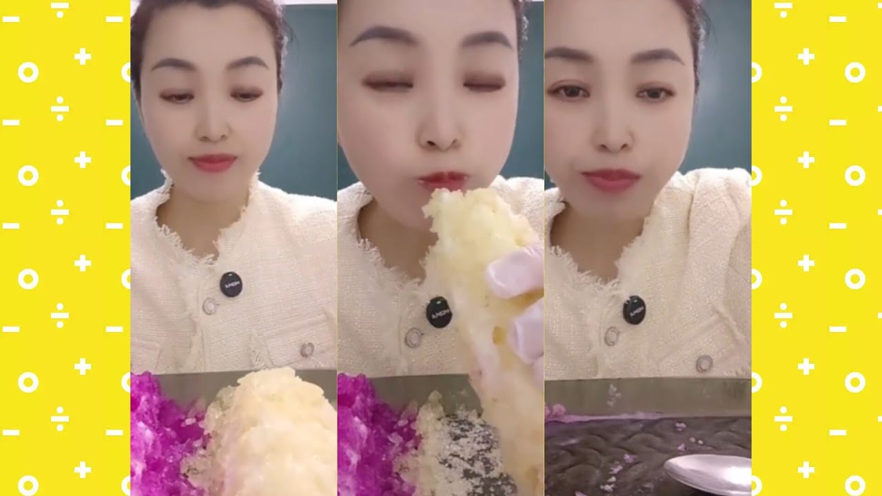 SOFT ICE EATING/ICE SPONGE/ CRINCHY ICE SOUNDS/ ASMR/ MUKBANG