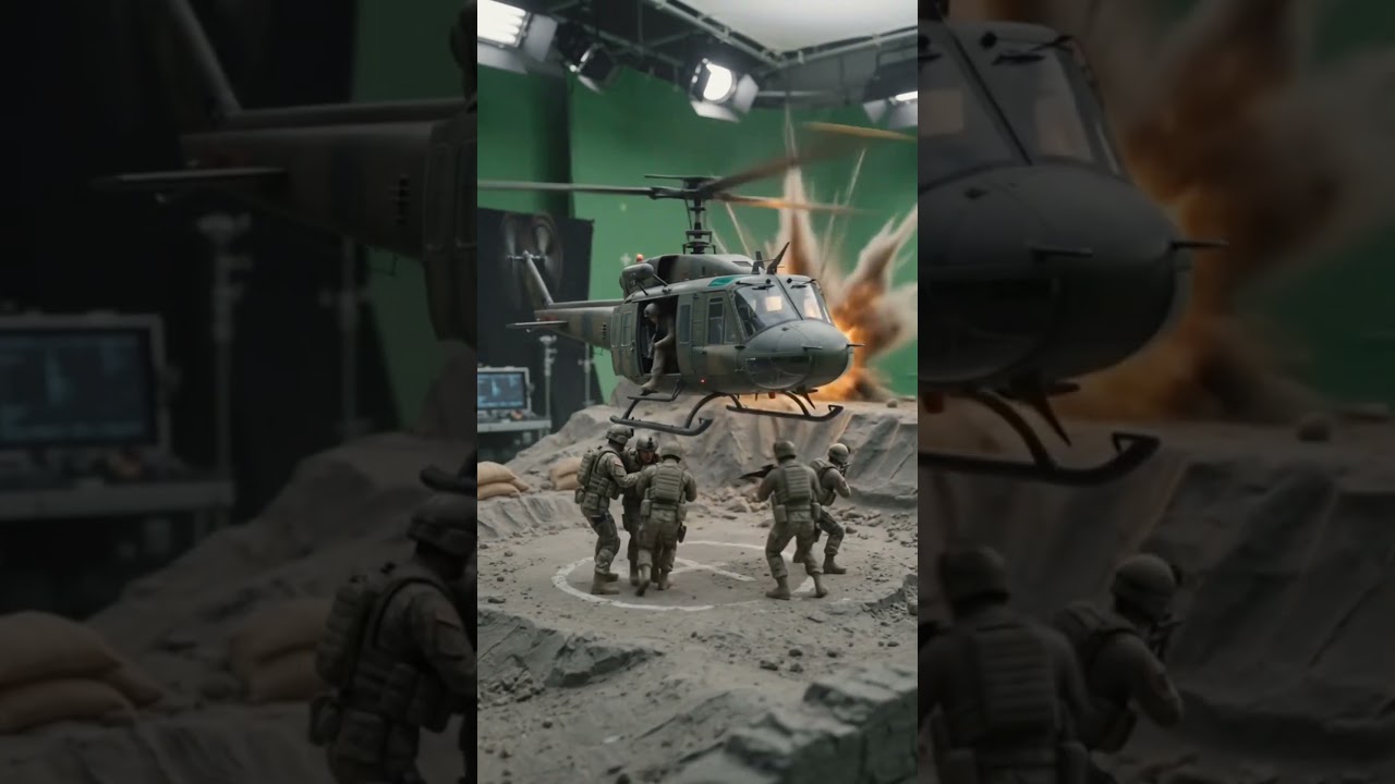 behind-the-scenes filmmaking | Attack Helicopter Rescue Mission
