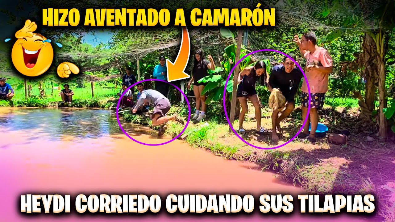 Heydi sabe pescar con atarralla y vean cuantas acaba de sacar. Se emocionó y tiro al agua a Camarón.