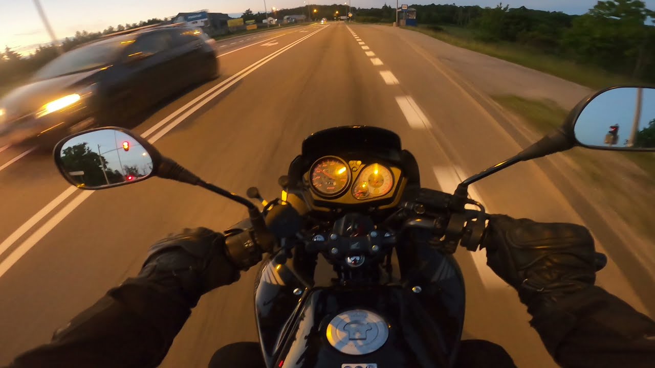 Hania w Trójmieście (2) - krótka,  wieczorna wycieczka do Żukowa ,motovlog,Honda Cbf 125 , 2K