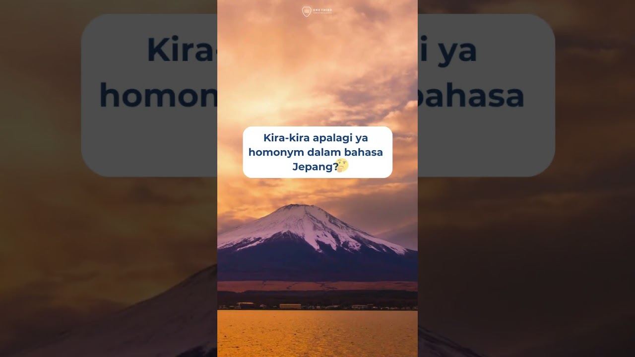 5 homonim dalam bahasa jepang  #otca #kursusbahasa #jepang