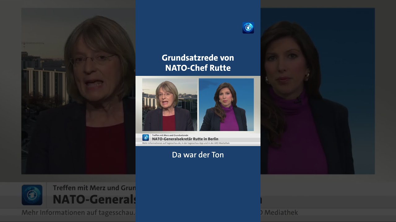 NATO-Generalsekret&auml;r Rutte warnt vor Russland. #tagesschau #Nachrichten #NATO