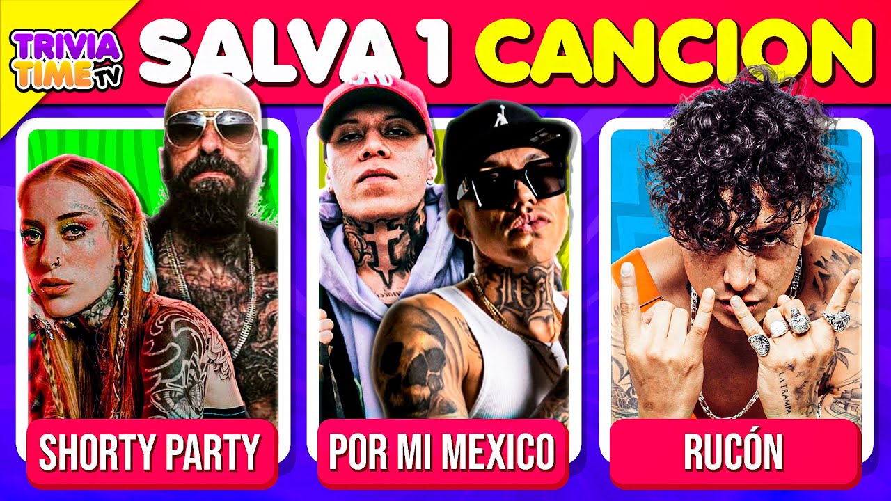 ¿Puedes Salvar solo Una Canción de RAP MEXICANO? #1 🎶🤔 RETO MUSICA - TriviaTime