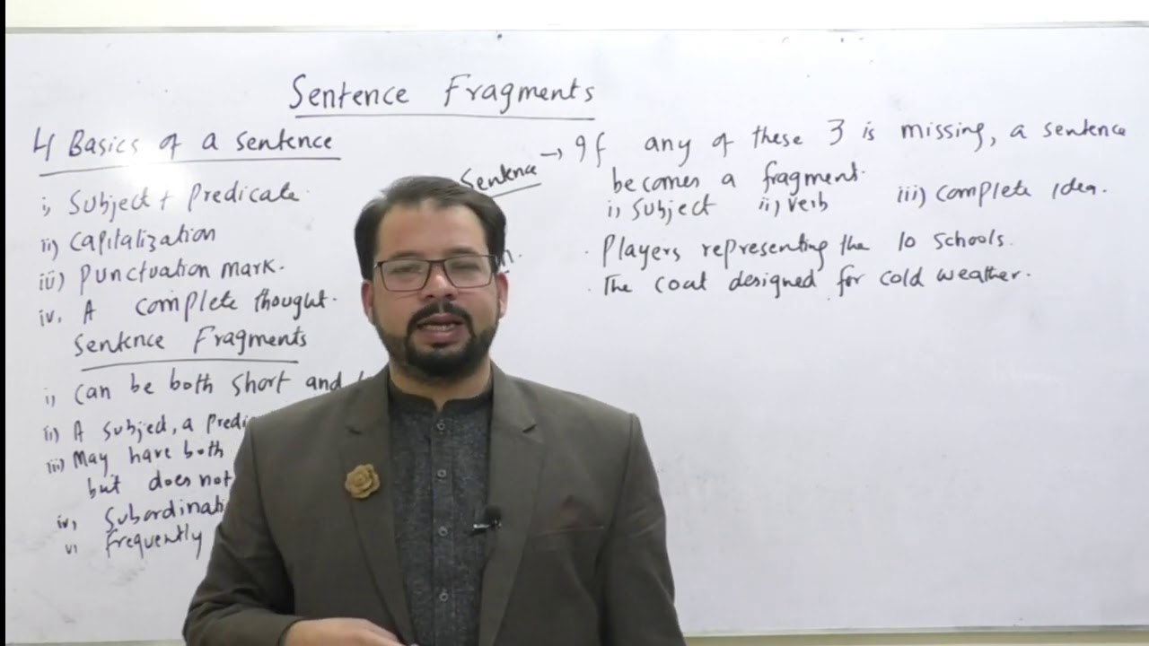 Sentence fragments vs sentence | sentence| sentence fragments