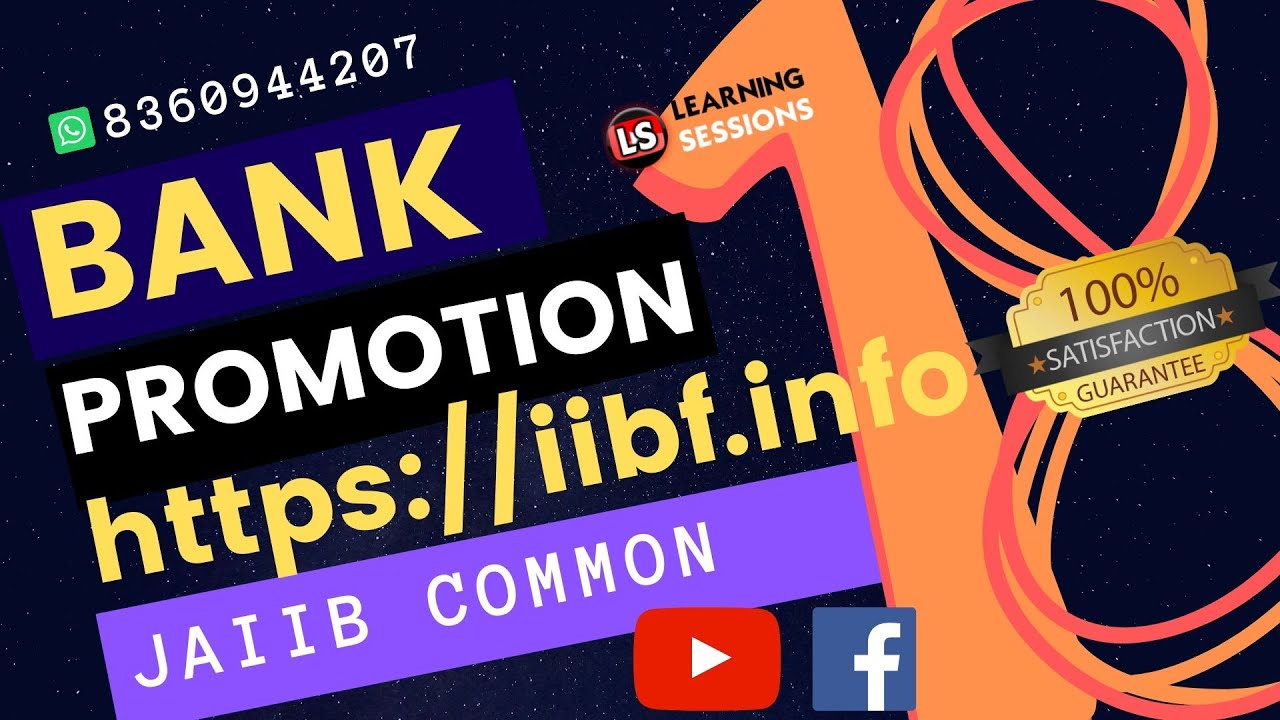 Bank promotion live class #18- complete concepts in hindi mix english | iibf.info